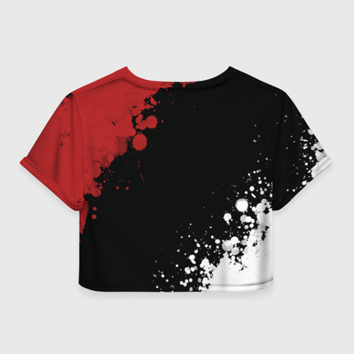 Женская футболка Crop-top 3D Helltaker Lucifer арт краска, цвет 3D печать - фото 2