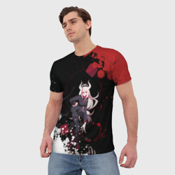 Мужская футболка 3D Helltaker Lucifer арт краска - фото 2