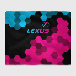 Плед 3D Lexus - neon gradient: символ сверху