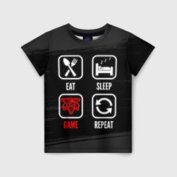 Детская футболка 3D Eat, sleep, GTA, repeat