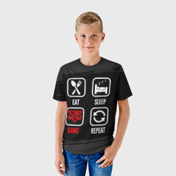 Детская футболка 3D Eat, sleep, GTA, repeat - фото 2