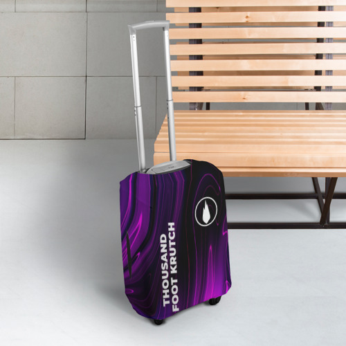 Чехол для чемодана 3D Thousand Foot Krutch violet plasma, цвет 3D печать - фото 3