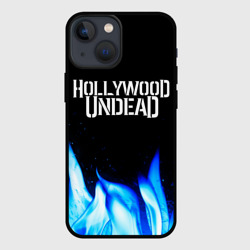 Чехол для iPhone 13 mini Hollywood Undead blue fire