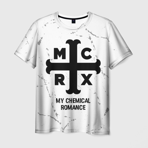 Мужская футболка 3D My Chemical Romance glitch на светлом фоне, цвет 3D печать