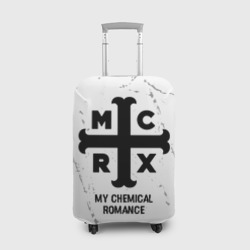 Чехол для чемодана 3D My Chemical Romance glitch на светлом фоне