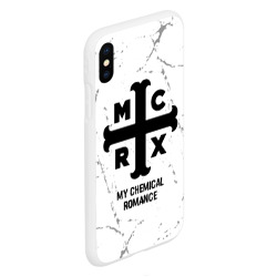 Чехол для iPhone XS Max матовый My Chemical Romance glitch на светлом фоне - фото 2