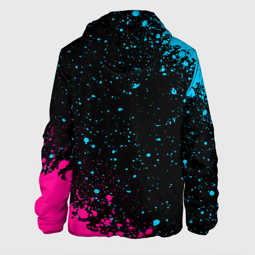 Мужская куртка 3D Pink Floyd - neon gradient: надпись, символ, цвет 3D печать - фото 2