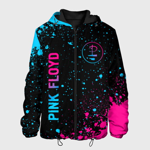 Мужская куртка 3D Pink Floyd - neon gradient: надпись, символ, цвет 3D печать