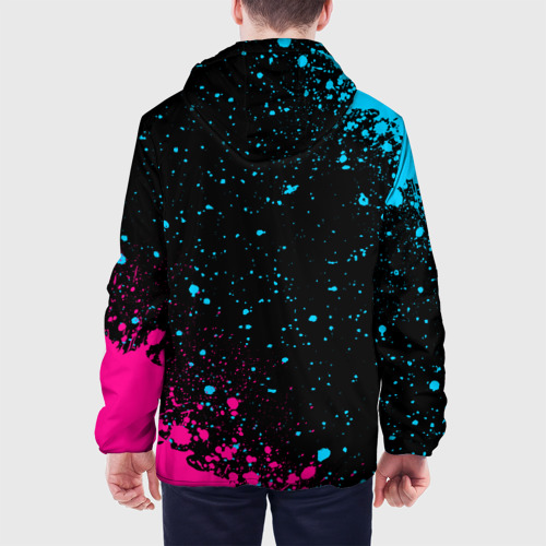 Мужская куртка 3D Pink Floyd - neon gradient: надпись, символ, цвет 3D печать - фото 5