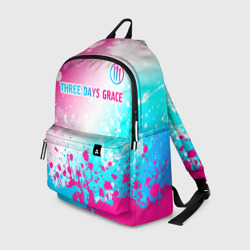 Рюкзак 3D Three Days Grace neon gradient style: символ сверху