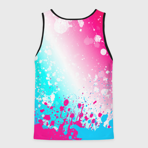 Мужская майка 3D Three Days Grace neon gradient style: символ сверху, цвет 3D печать - фото 2