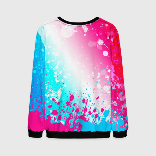 Мужской свитшот 3D Three Days Grace neon gradient style: символ сверху, цвет черный - фото 2