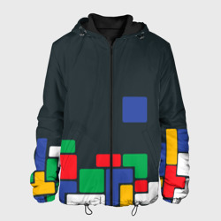 Мужская куртка 3D Падающий блок Тетрис