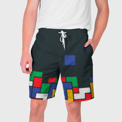 Мужские шорты 3D Падающий блок Тетрис