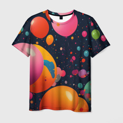 Мужская футболка 3D Море шаров
