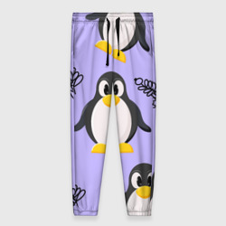 Женские брюки 3D Пингвин и веточка