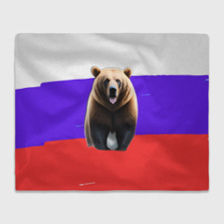 Плед 3D Медведь на флаге