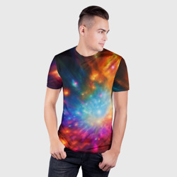 Мужская футболка 3D Slim Космическая многомерность - фото 2