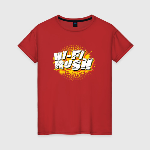 Женская футболка хлопок с принтом Hi-Fi Rush, вид спереди #2