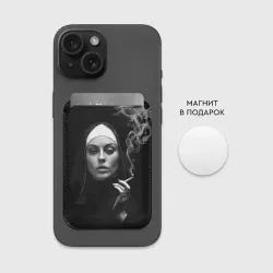 Картхолдер Magsafe магнитный Красивая монашка с сигаретой - фото 2