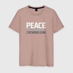 Мужская футболка хлопок Peace, friendship, chewing gum