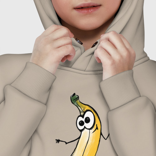 Детское худи Oversize хлопок I'm banana, цвет миндальный - фото 7