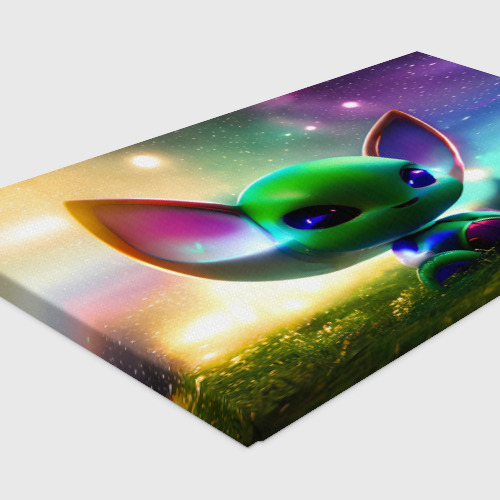 Холст прямоугольный Крошка инопланетянин, цвет 3D печать - фото 4
