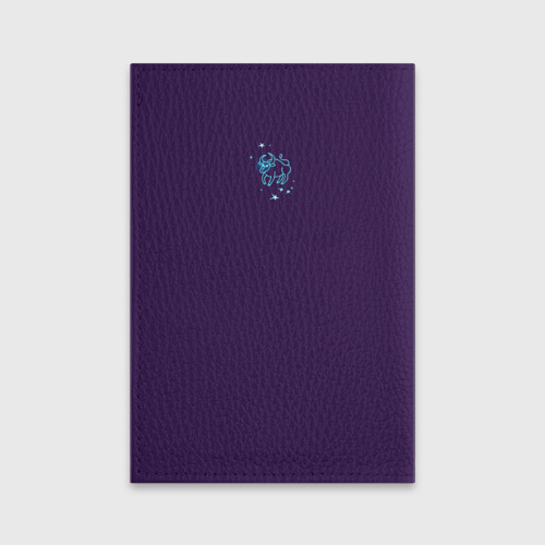 Обложка для паспорта матовая кожа Знак Зодиака Телец с орнаментом, цвет красный - фото 2