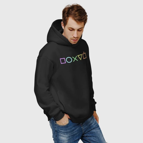 Мужская светящаяся толстовка с принтом Зашифрованная надпись пофиг, фото #4