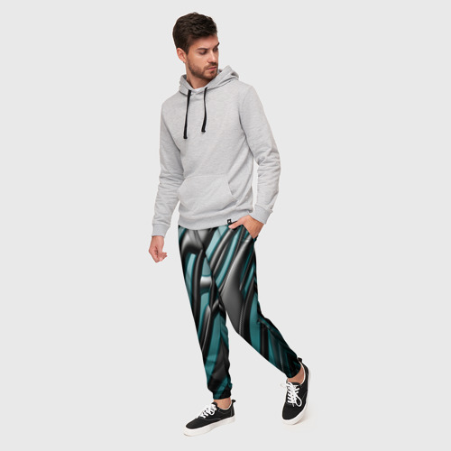 Мужские брюки 3D с принтом Подтеки, фото на моделе #1