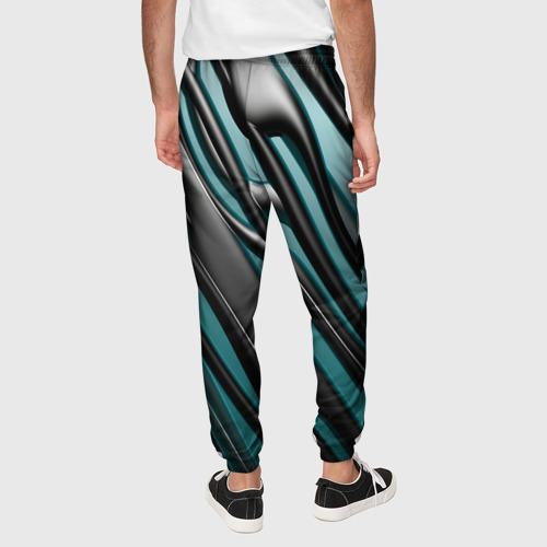 Мужские брюки 3D с принтом Подтеки, вид сзади #2