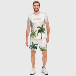 Мужской костюм с шортами 3D Пальмы island - фото 2