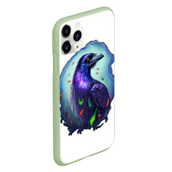 Чехол для iPhone 11 Pro матовый Ворон в необычном цвете - фото 2