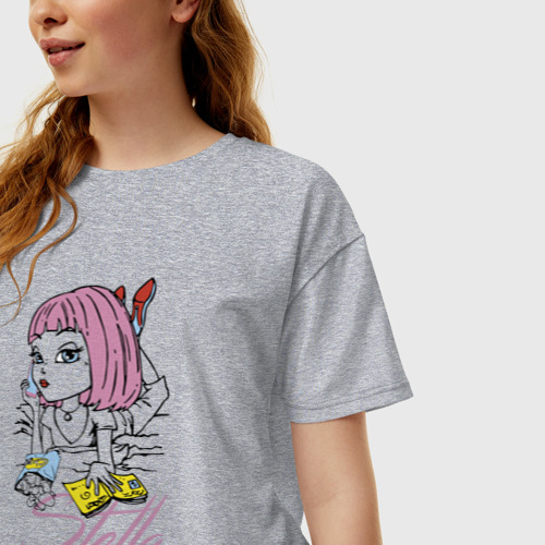 Женская футболка хлопок Oversize с принтом Stella - Pulp Fiction, фото на моделе #1
