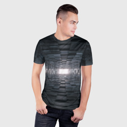 Мужская футболка 3D Slim Тёмная геометрия - фото 2