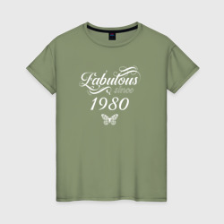 Женская футболка хлопок Fabulous since 1980
