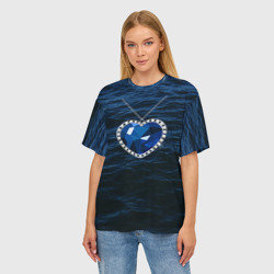 Женская футболка oversize 3D Титаник сердце океана - фото 2