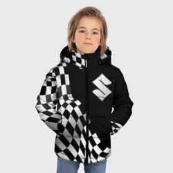 Зимняя куртка для мальчиков 3D Suzuki racing flag - фото 2