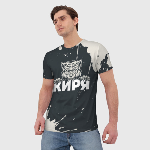 Мужская футболка 3D Киря зубастый волк, цвет 3D печать - фото 3