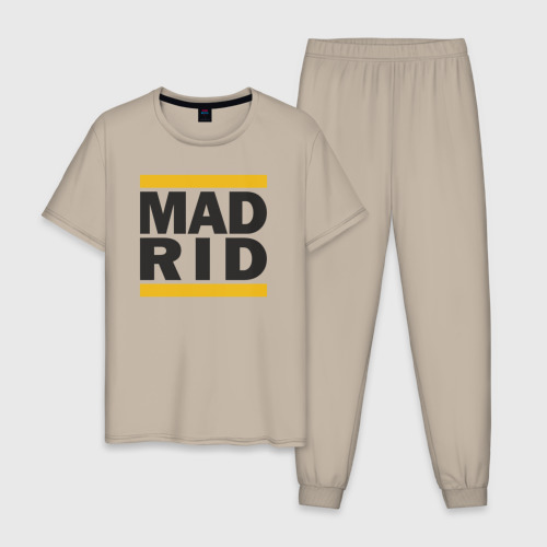 Мужская пижама хлопок с принтом Run Real Madrid, вид спереди #2