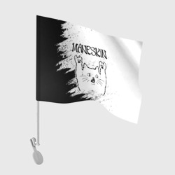 Флаг для автомобиля Maneskin рок кот на светлом фоне