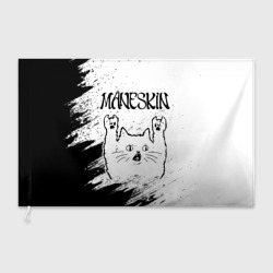 Флаг 3D Maneskin рок кот на светлом фоне
