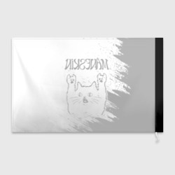Флаг 3D Maneskin рок кот на светлом фоне - фото 2