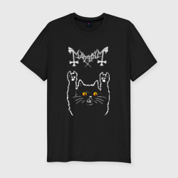 Мужская футболка хлопок Slim Mayhem rock cat