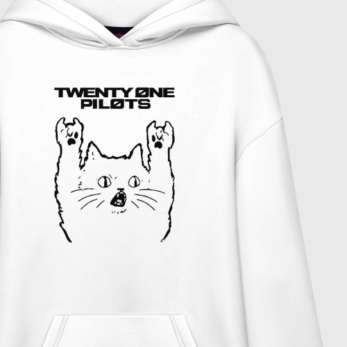 Худи SuperOversize хлопок Twenty One Pilots - rock cat - фото 3