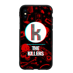 Чехол для iPhone XS Max матовый The Killers rock glitch