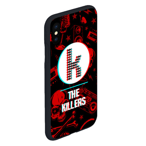 Чехол для iPhone XS Max матовый The Killers rock glitch - фото 3