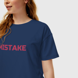 Женская футболка хлопок Oversize Сasual mistake уличный стиль - фото 2