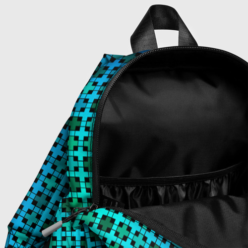 Детский рюкзак 3D Сине-зеленый геометрический узор - фото 6
