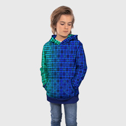 Детская толстовка 3D Сине-зеленый геометрический узор - фото 2